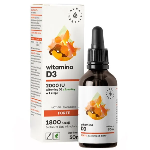 

Витамин Д3 2000 МЕ Vitamin D3 2000 IU капли 50 мл Aura Herbals