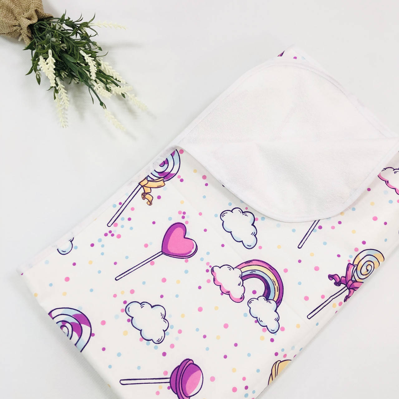 

Непромокаемая детская пеленка, размер 100х80 см №115, Разные цвета