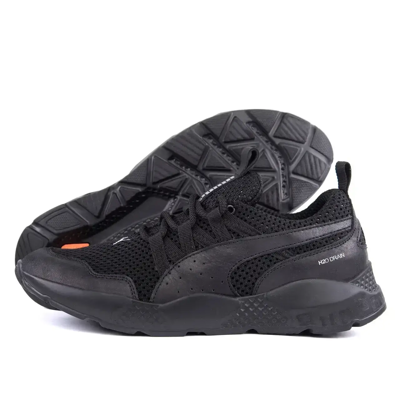 

Мужские летние кроссовки сетка Puma Runner Black 42, Черный