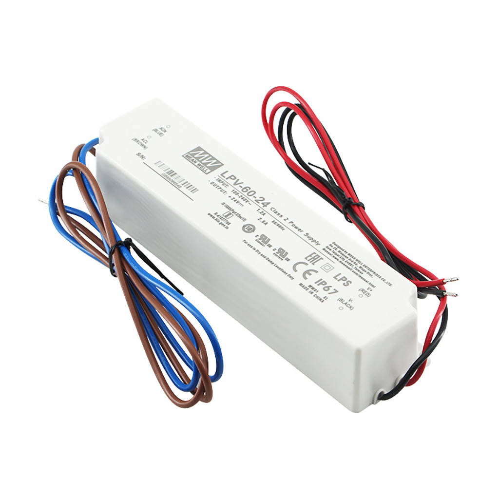 

Блок питания Mean Well LPV-60-24 защита IP67 (art.239548)