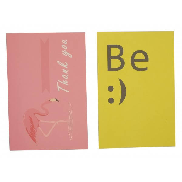 

Открытка 10х15см (фламинго + надпись "Be :)")