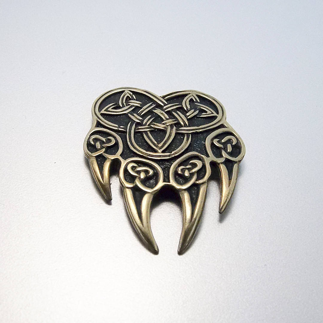 

Сувенирный магнит Печать Велеса Медвежья лапа латунь