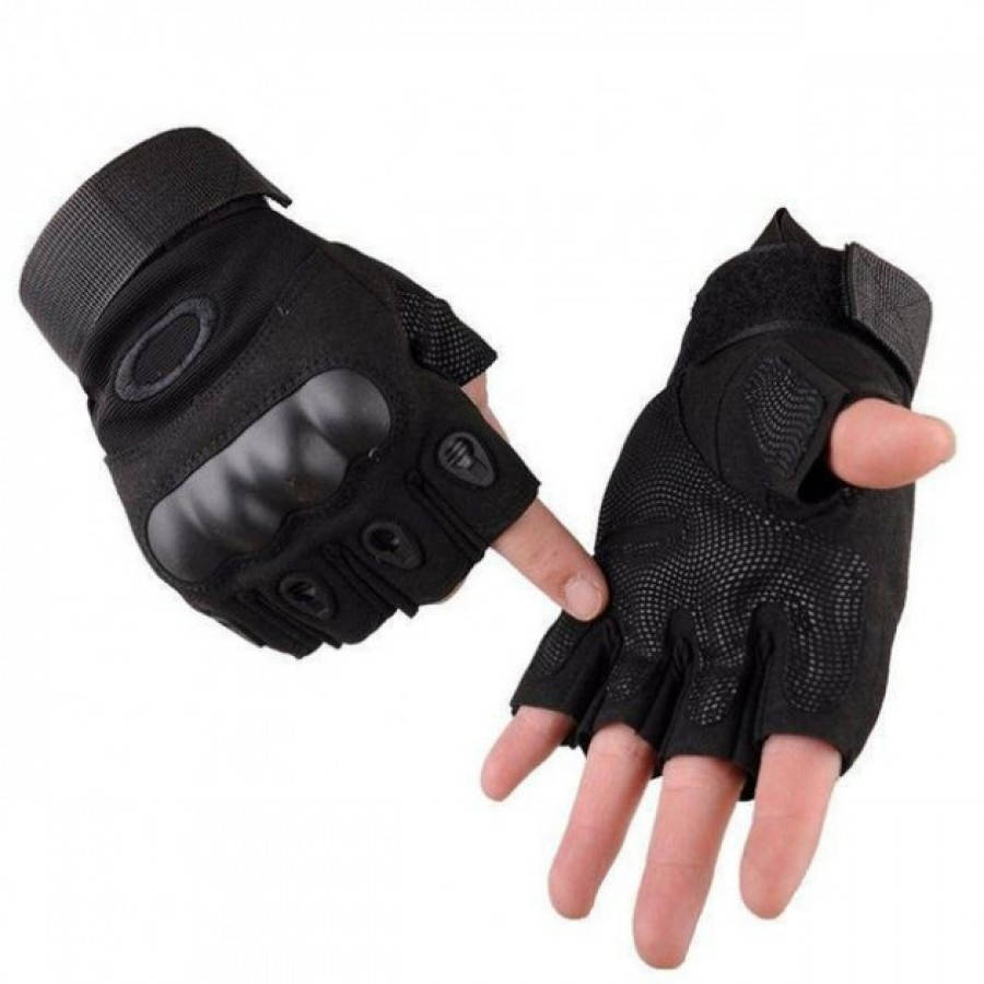 

Перчатки тактические Oakley беспалые армейские Black M