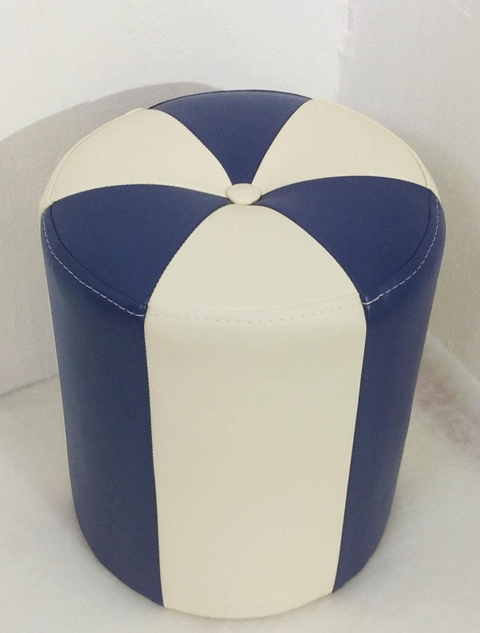 

Пуф Бочка , пуфик, пуфики, пуф кожзам, пуф экокожа, банкетка, банкетки, пуф куб, пуф фото, Синий