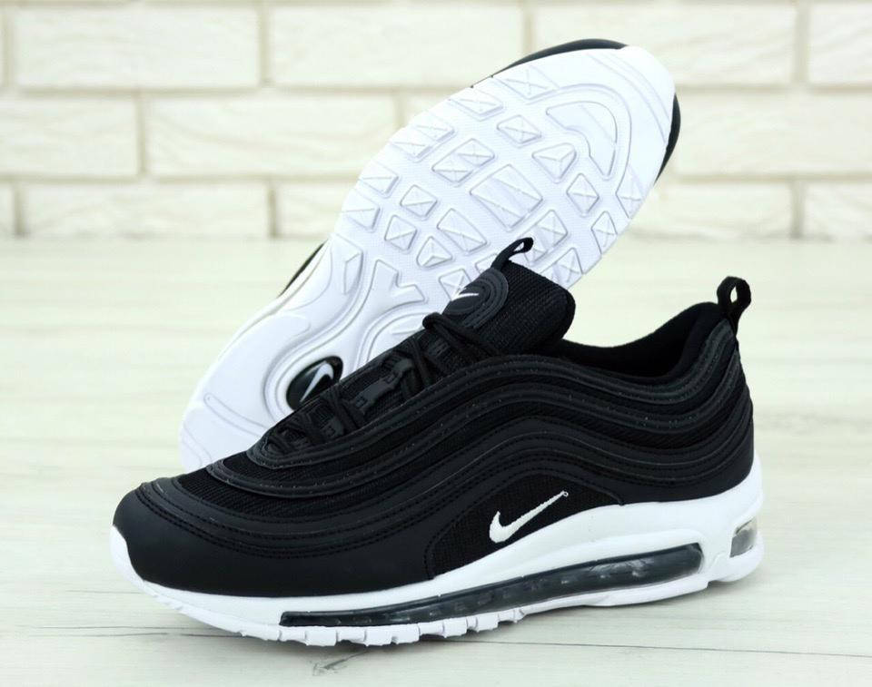 

Кроссовки Nike Air Max 97 black (черные) White (белые)3