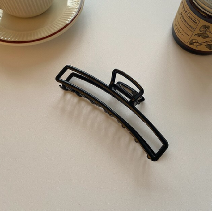 

Металлический зажим для волос, заколка-краб Черный