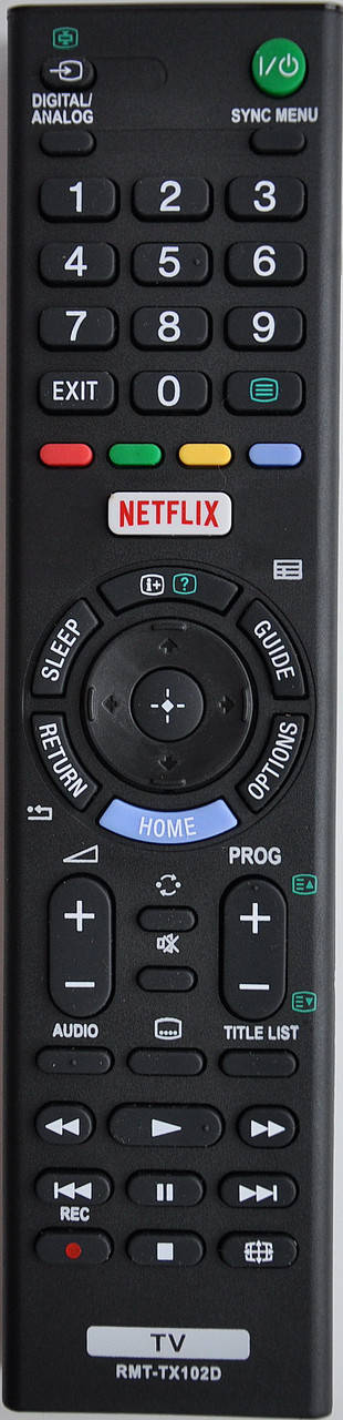 

Пульт для телевизора SONY. Модель RMT-TX102D, Черный