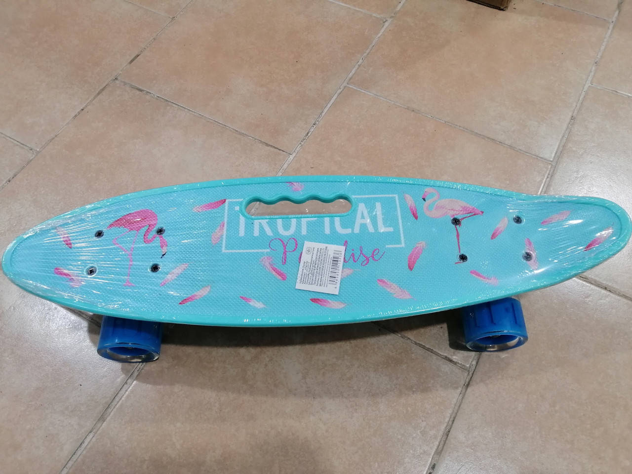 

Скейт Пенни борд (Penny board) пениборд с рисунком, ручкой светящиеся колёса 32035-4