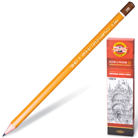 

Карандаш чернографитный 1500 2B Koh-i-Noor
