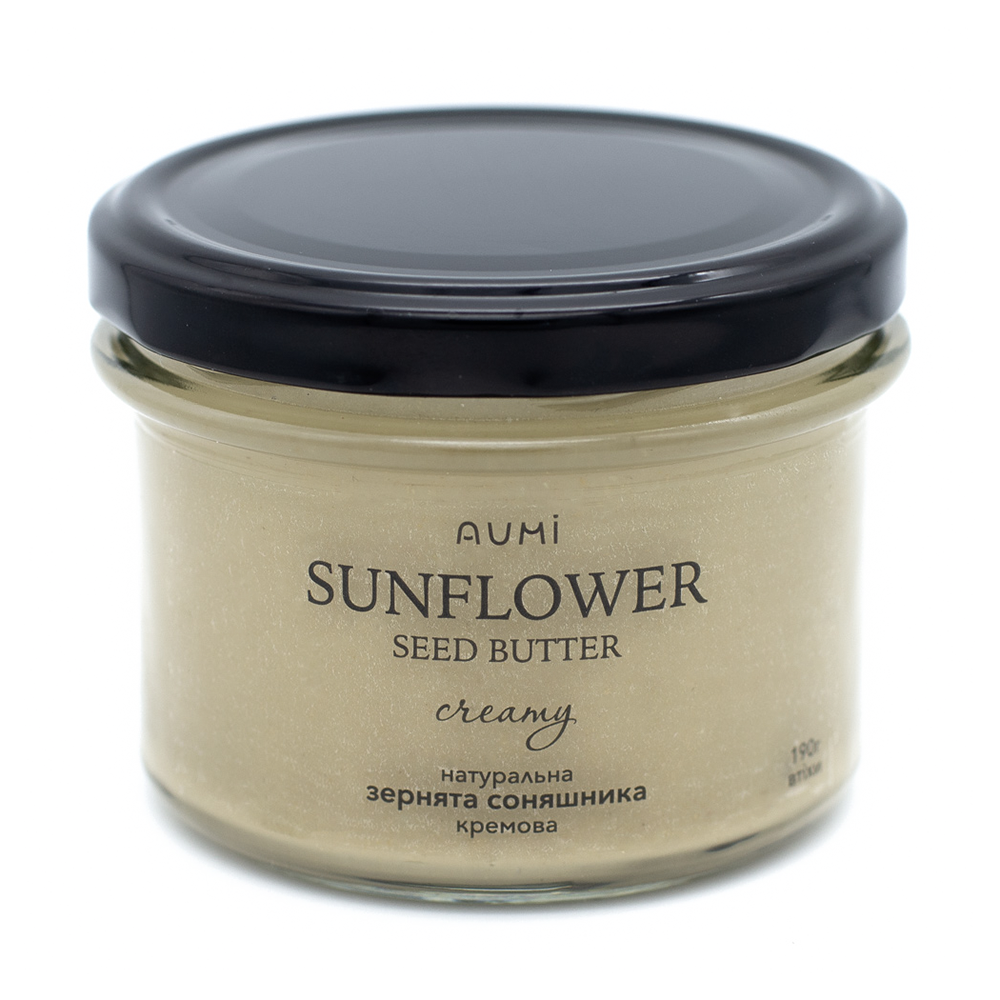 

Паста из семян подсолнечника кремовая, 190г, банка СТЕКЛО, натуральная без добавок