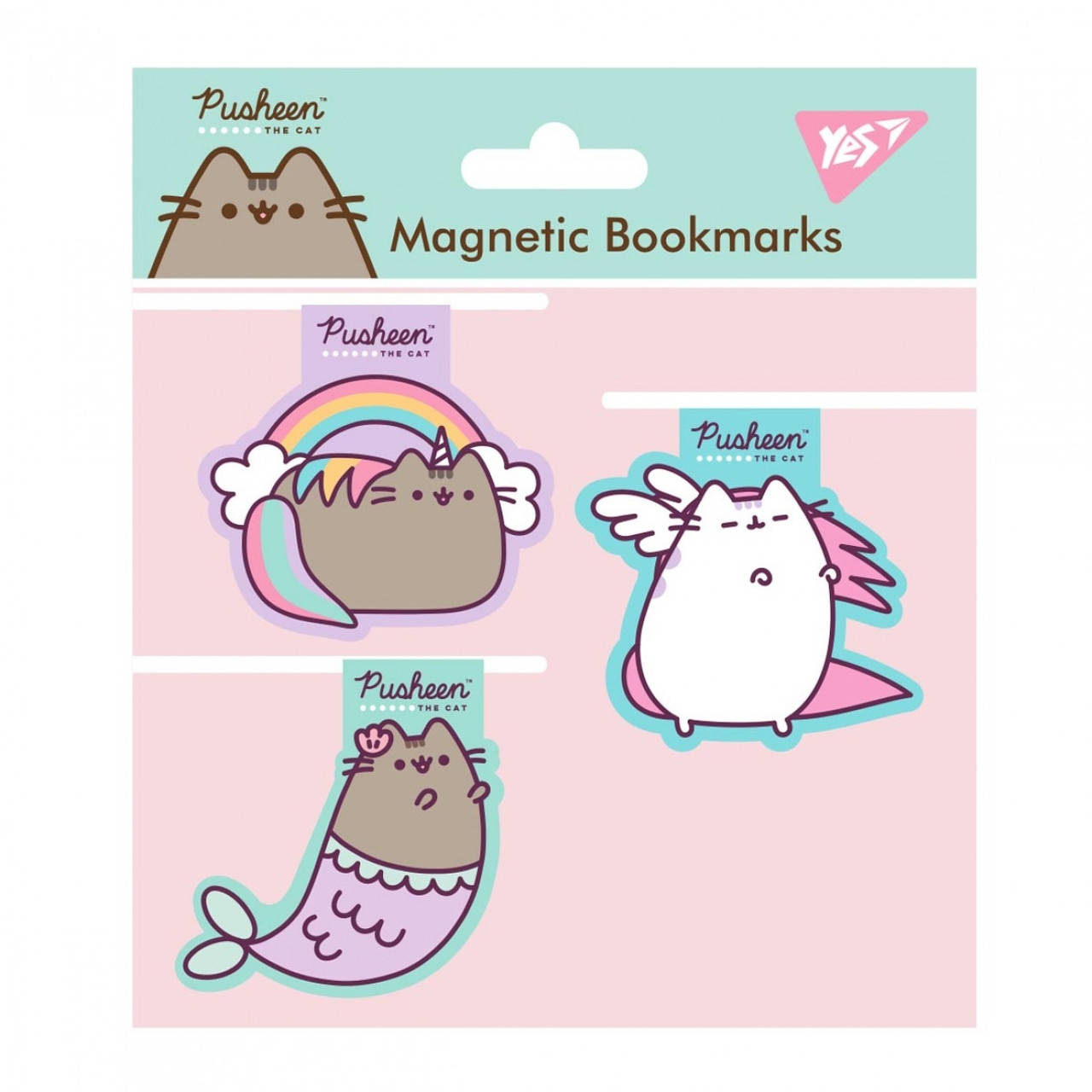 

Закладки магнитные YES "PUSHEEN", 3 шт.