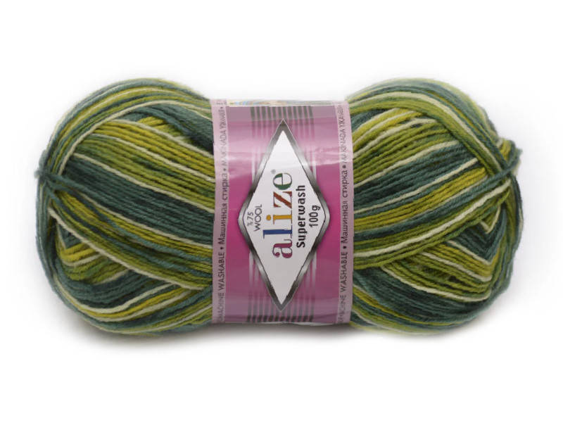 

Alize Superwash, №2696, Секционное крашение