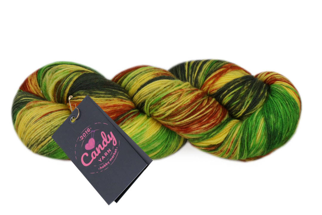 

Candу-Yarn Merino Wool Batik, Осенний букет №12, Секционное крашение