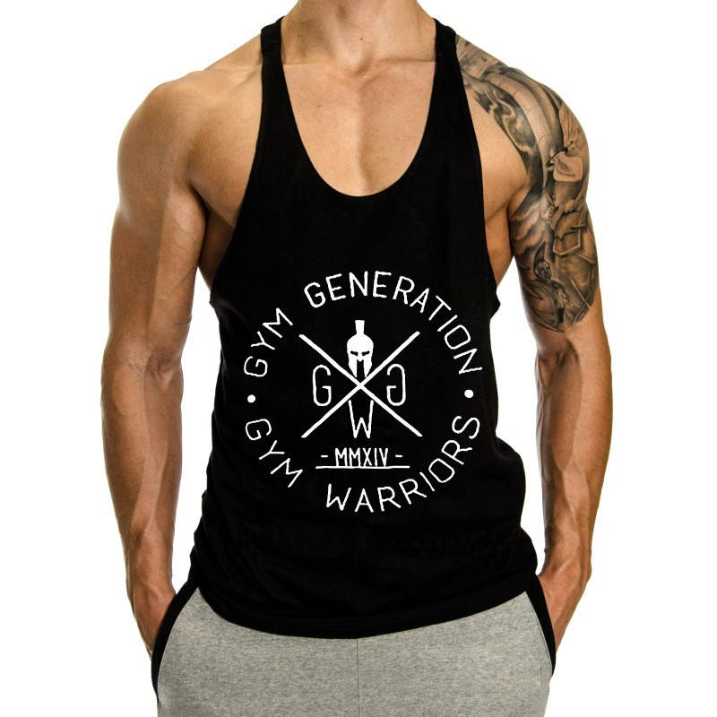 

Чёрная майка для зала Gym Warriors лот 4062 XL, Черный