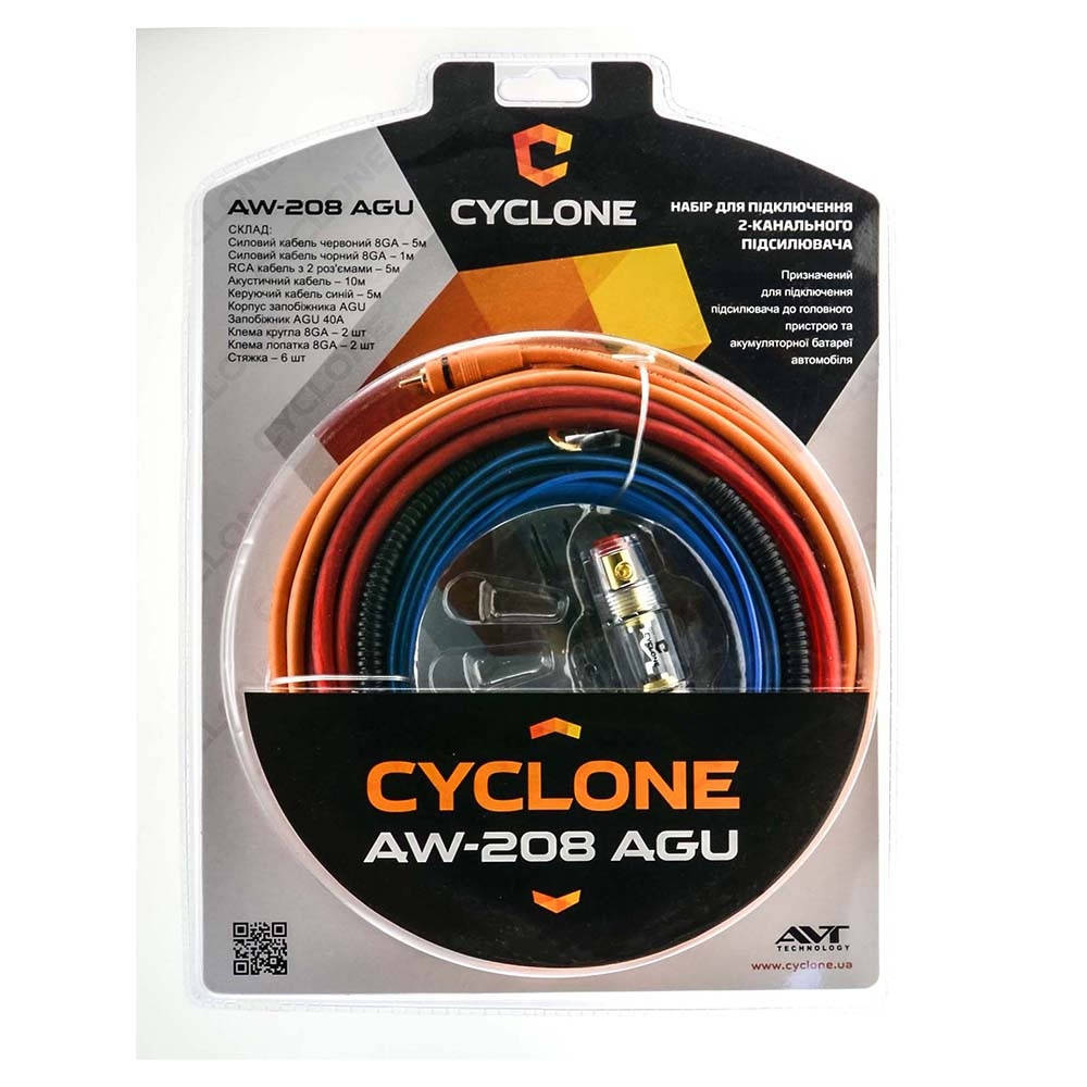 

Набор для подключения 2-х канального усилителя CYCLONE AW-208 AGU