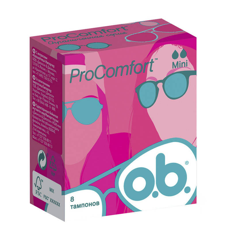 

Тампоны o.b. ProComfort Mini 2 капли, 8 шт