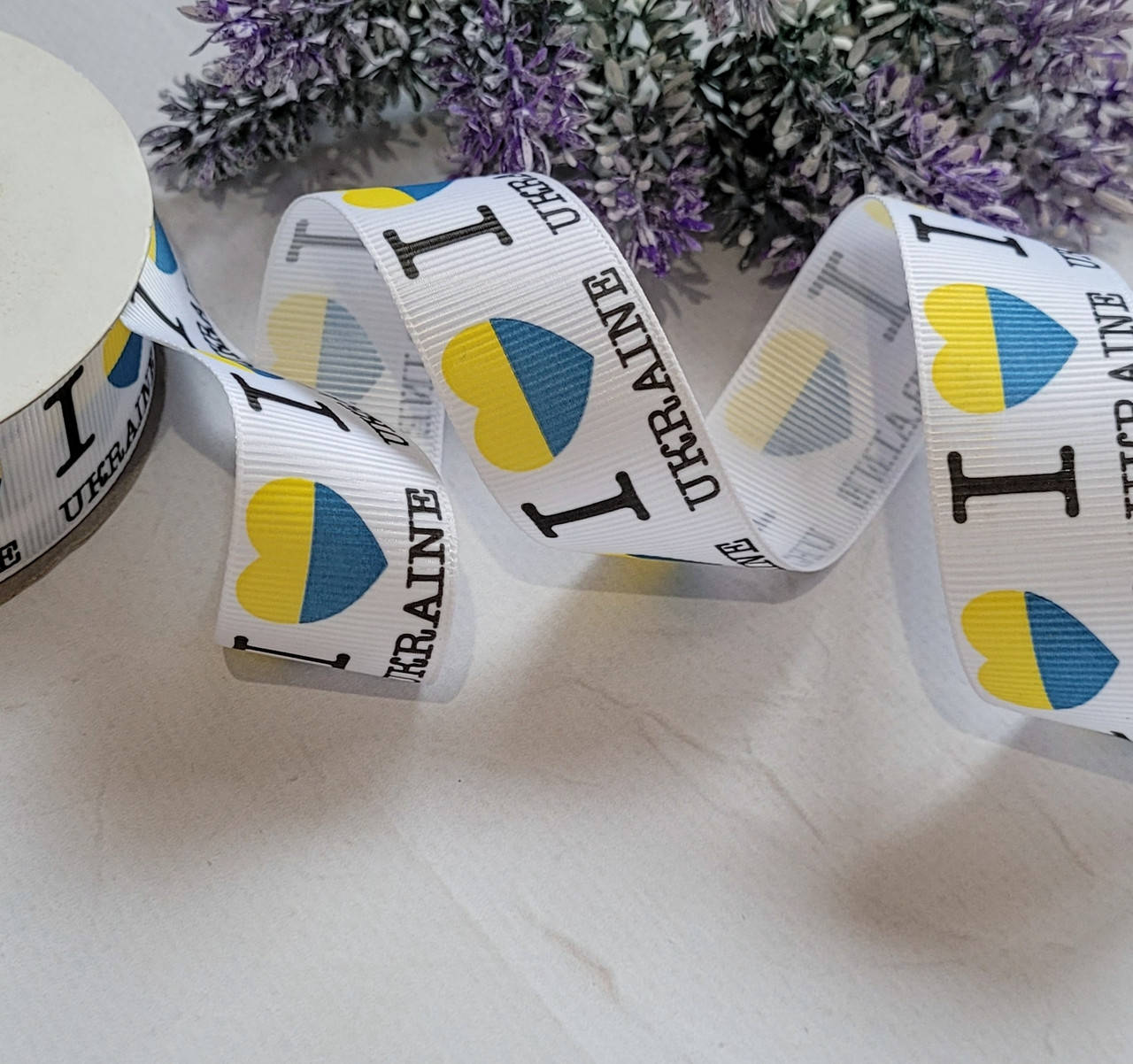 

Стрічка репс 2,5см I love Ukraine