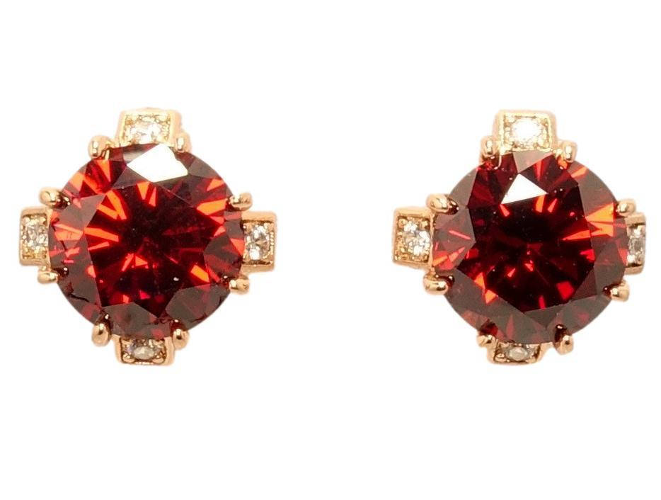 

Серьги ХР Позолота РО английский замок "Крестики с красными кристаллами"