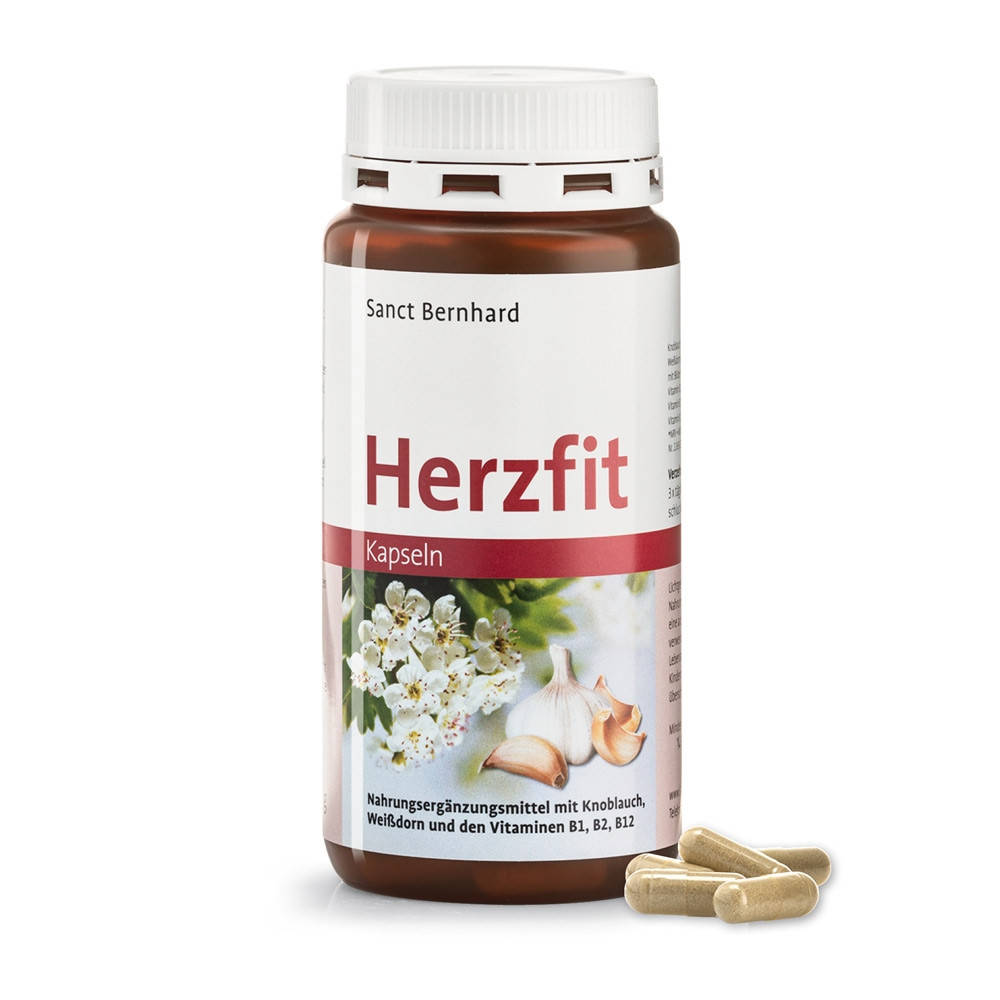 

Sanct Bernhard - Чеснок + Боярышник + В-группа «Herzfi», 180 капсул