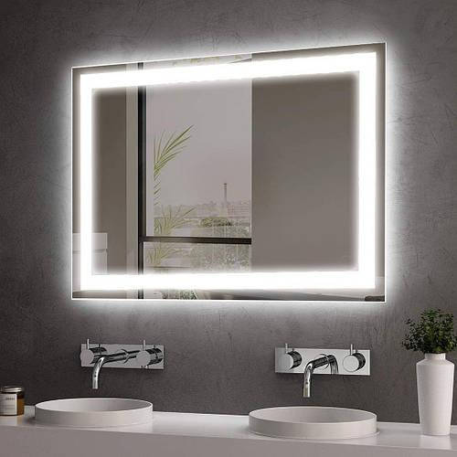 

Зеркало настенное 100х80 см с LED подсветкой. Зеркала с лед подсветкой в ванную комнату.