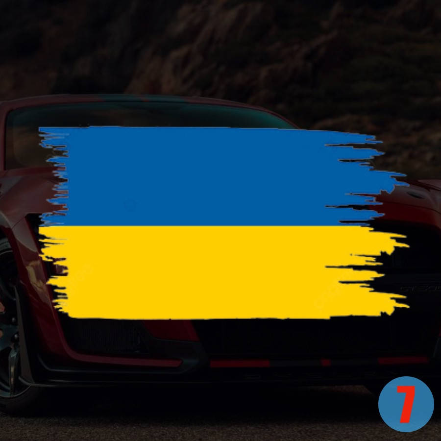 

Наклейка на Авто/Мото на Стекло/Кузов наклейка номер 7