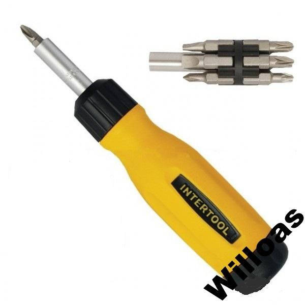 

Отвертка реверсионная 12ед Intertool VT-1003