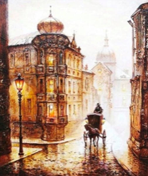 

Алмазная вышивка. Картина на подрамнике "Старый город" , размер 40х50