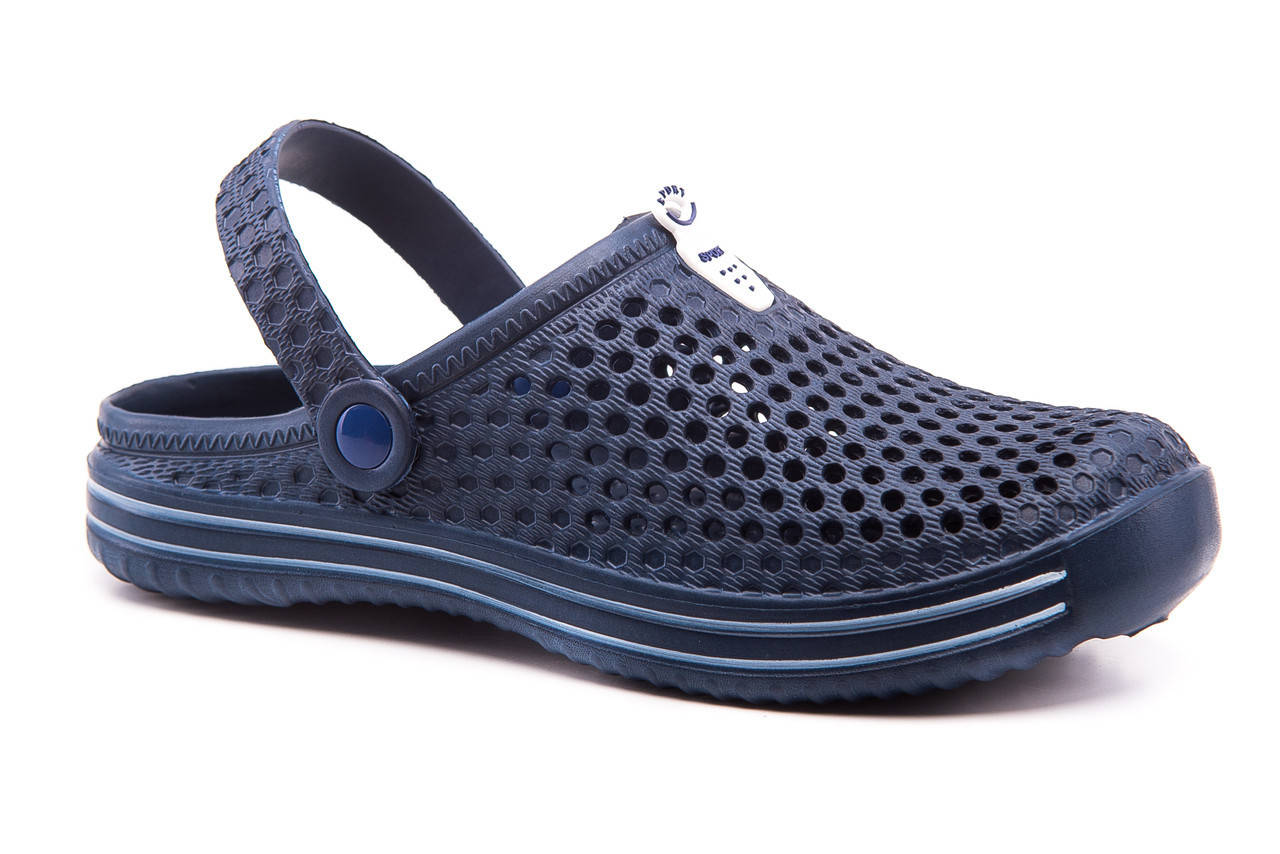

Кроксы Crocs подростковые, сабо, шлепанцы закрытые синего цвета ОЛИМП, Синий