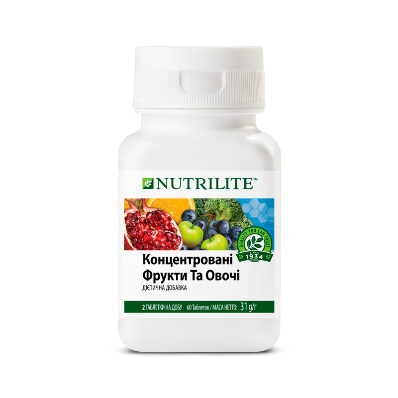 

Фрукты и овощи добавка диетическая NUTRILITE концентрат