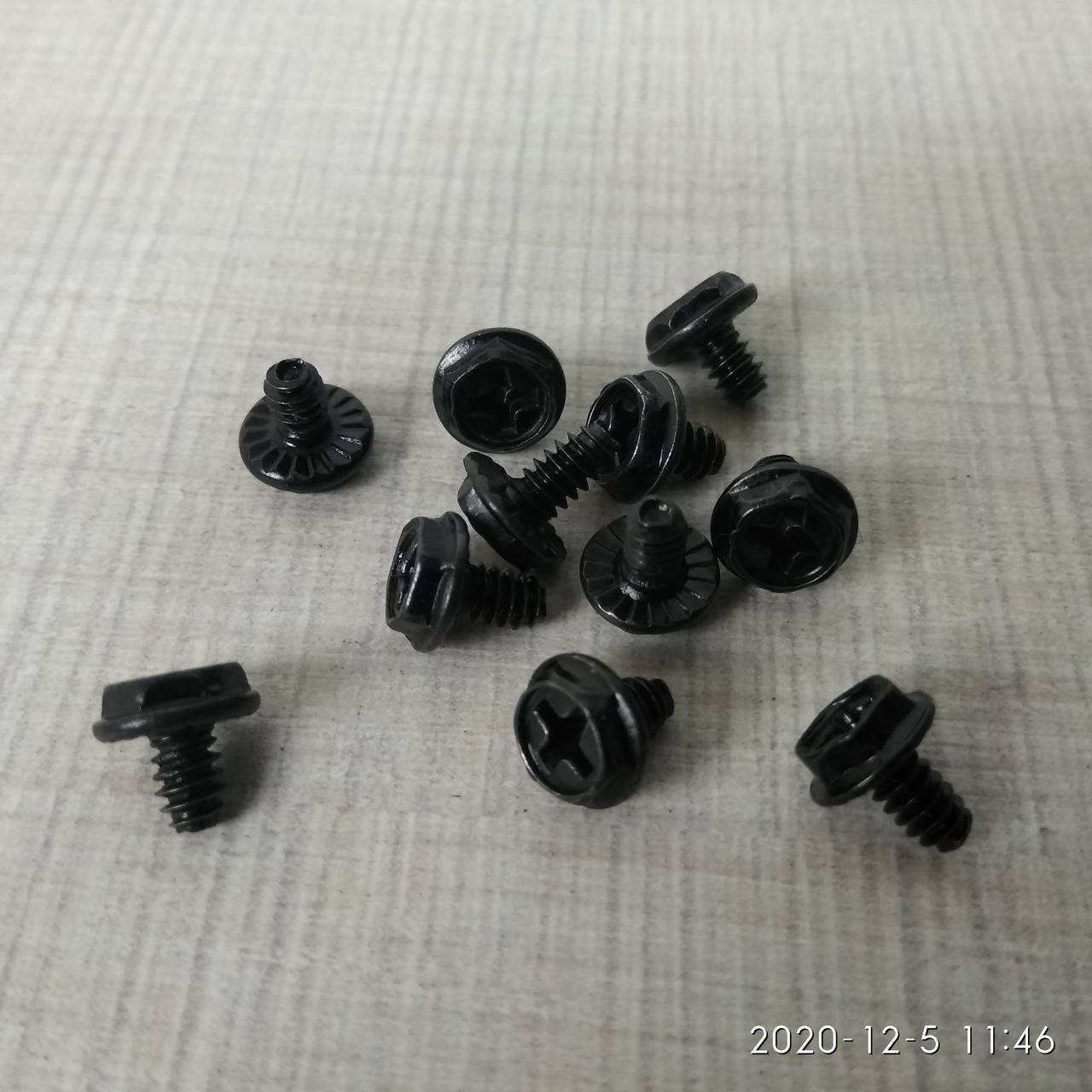 

Винт для крепления корпуса БП ПК компьютерный 50шт PSU 6/32 5мм черный