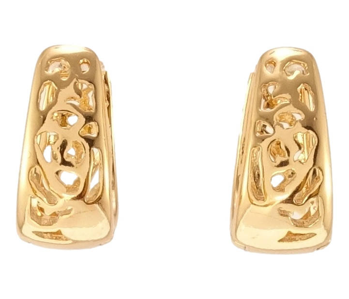 

Серьги Xuping Позолота 18K колечки "Декоративный резной орнамент"
