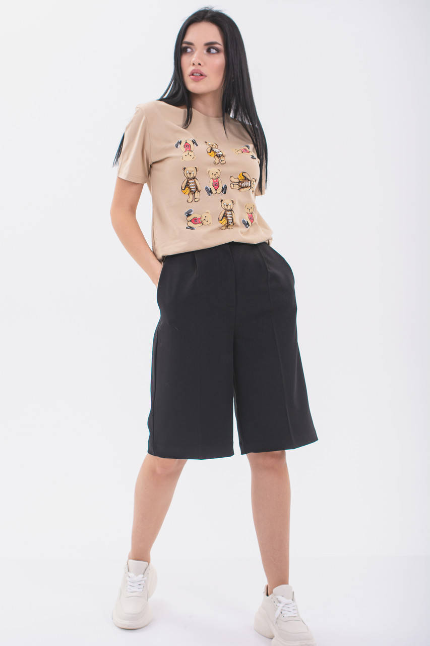 

Женские шорты бермуды черные Noon March S, Черный