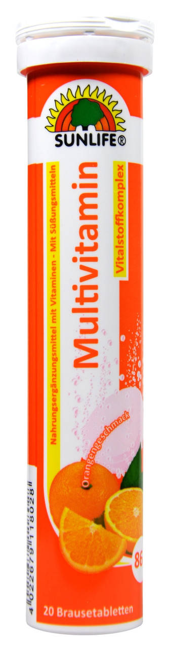 

Шипучие таблетки-витамины Sunlife Multivitamin, 20 шт