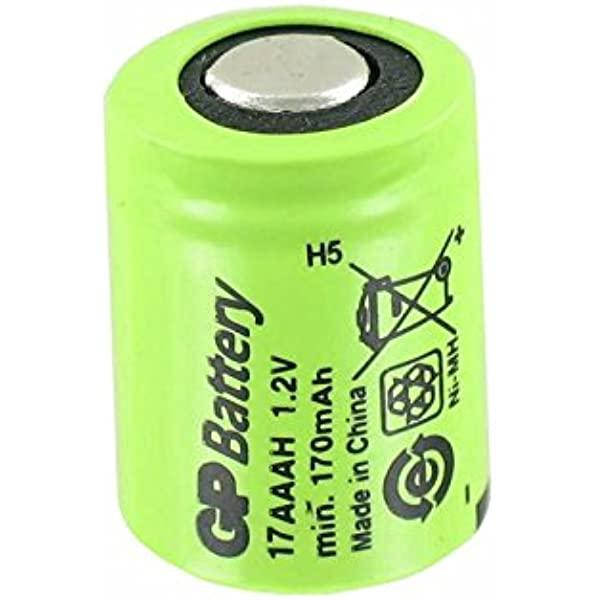 

Аккумулятор промышленный GP 17AAAH, Ni-MH 1/3AAA, 170mAh, 1.2V, 0.51A, flat top
