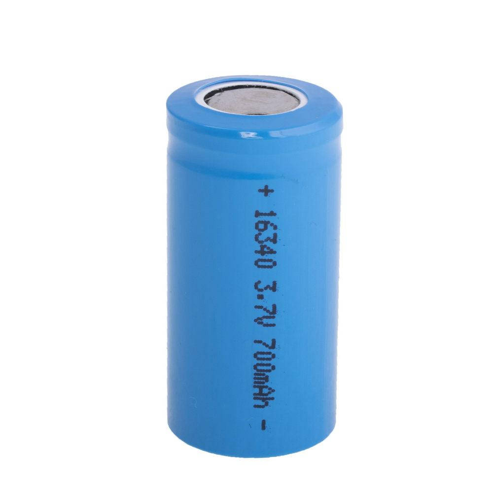 

Аккумулятор 16340 / CR123 (LiIon, 3.7V, 700mAh, Flat top) GEB