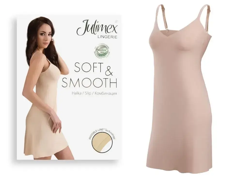 

Комбинация под платье Julimex SOFT&SMOOTH бесшовная бежевая XL