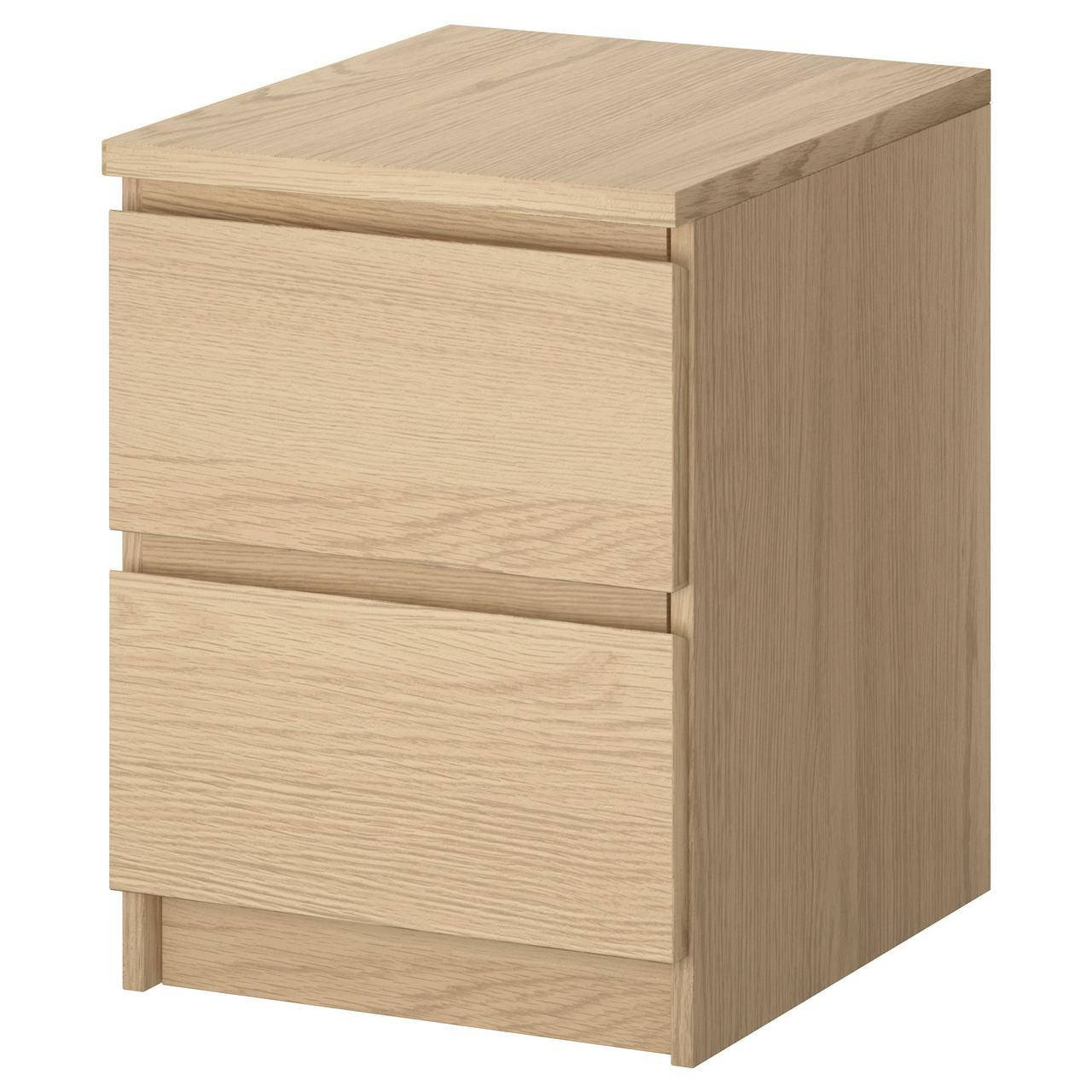

IKEA MALM (101.786.01) Прикроватная тумба, 2 ящика,