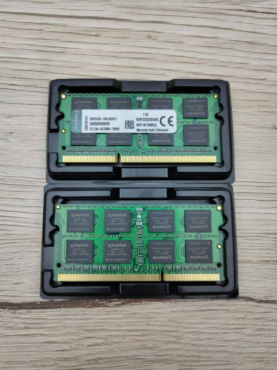 

Оперативная память для ноутбука Sodimm DDR3 4GB 1333mhz PC3-10600 (Kingston KVR1333D3S9/4G) нов