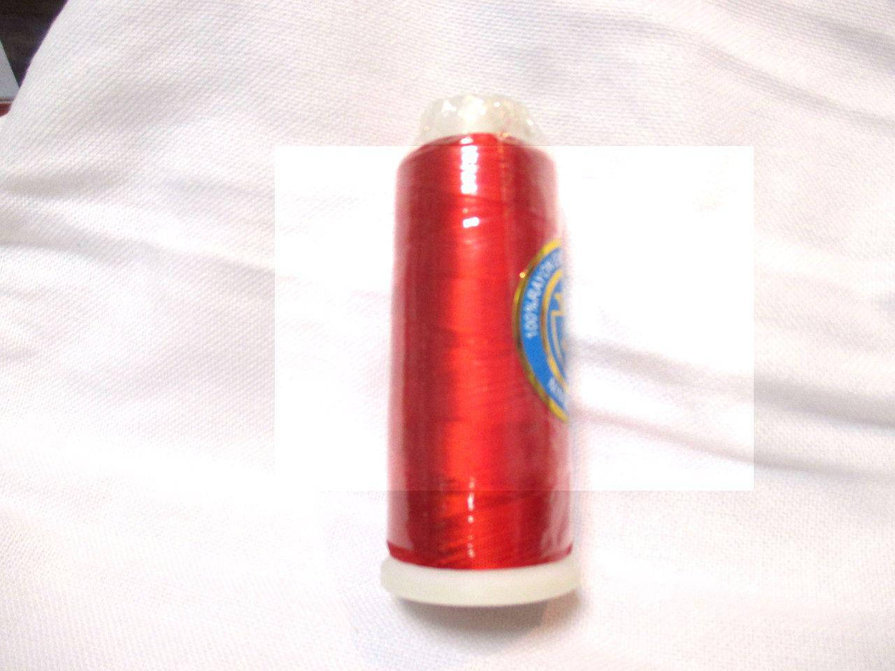 

Нитки для машинной вышивки 100% вискоза (100% rayon) 3000 ярдів, №148, яскраво-червоний, Красный