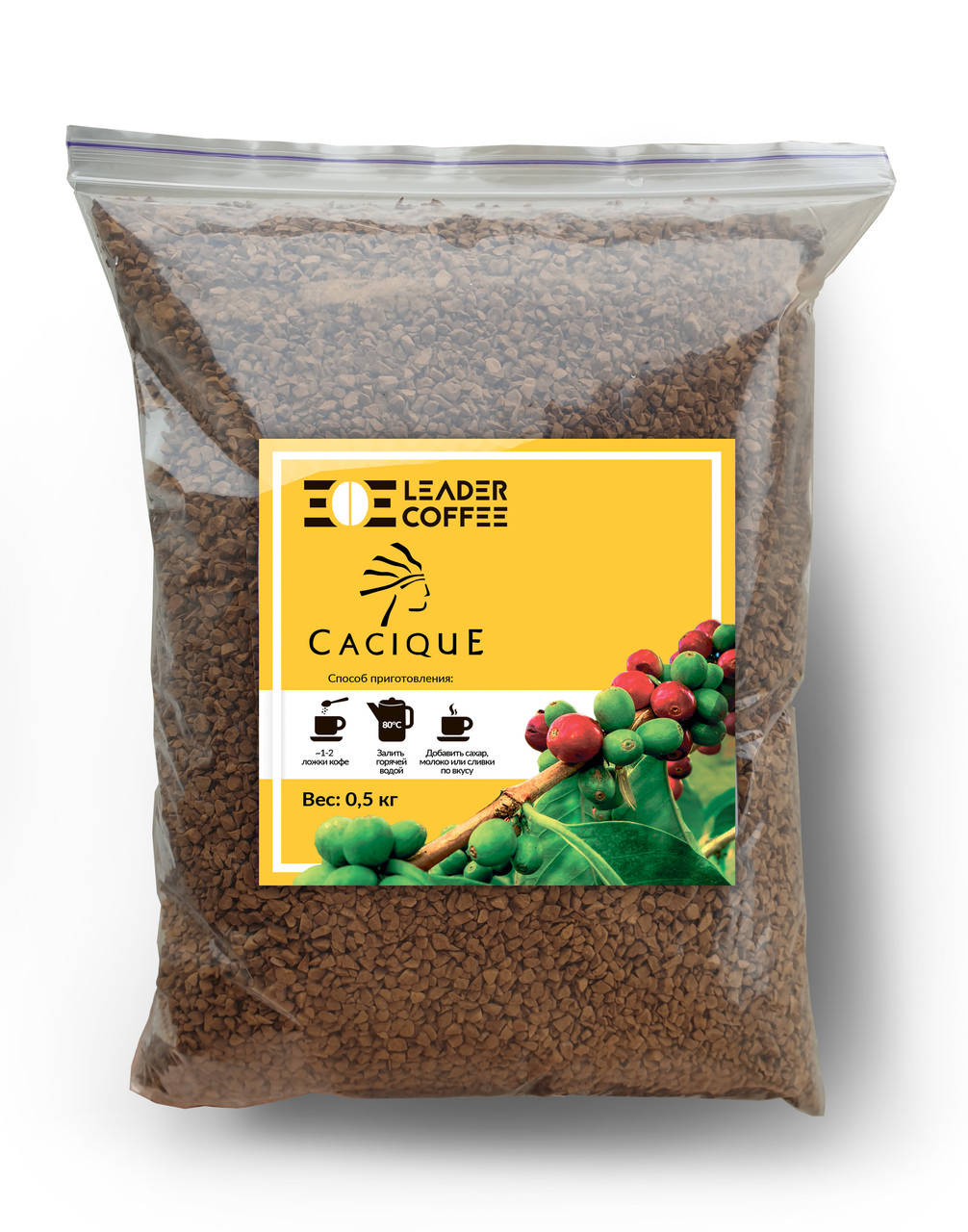 

Кофе растворимый сублимированный Касик, (Cacique, Бразилия), 0,5кг