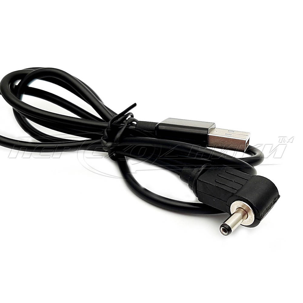 

Кабель питания USB to DC 3.5 x1.35 мм, угловой, 0,9 м, Черный