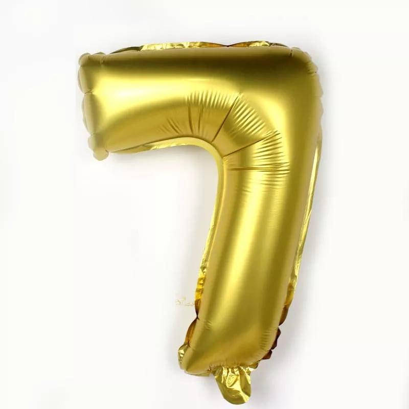 

Шарик-цифра СЕМЁРКА 45см (18‘’) фольга золото