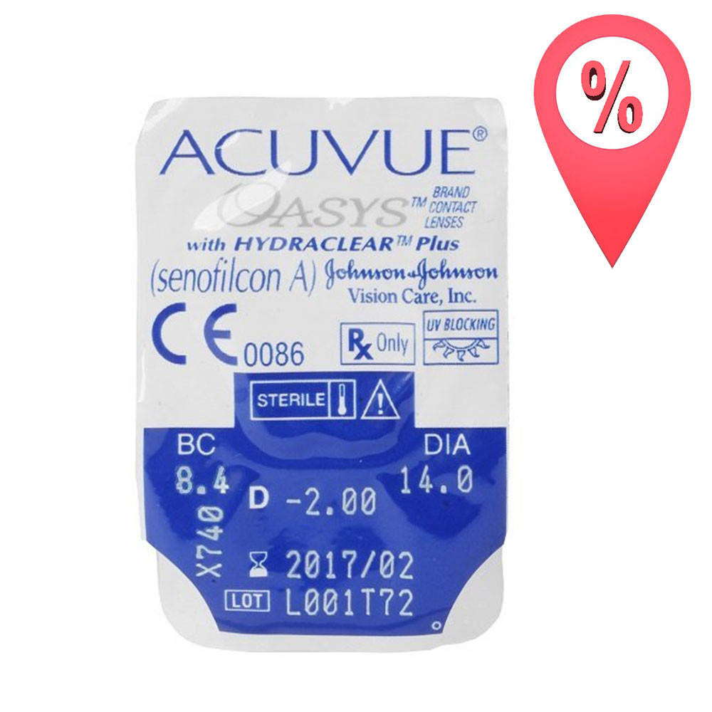 

Контактные линзы Acuvue Oasys with Hydraclear Plus 1 шт
