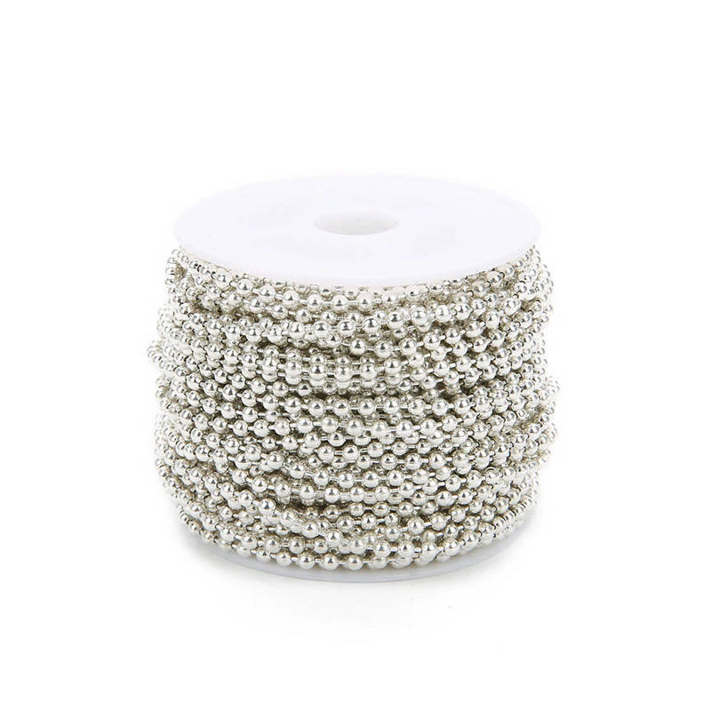 

Цепочка шариковая для украшений 1,2 мм, светлое серебро., Светло-серый