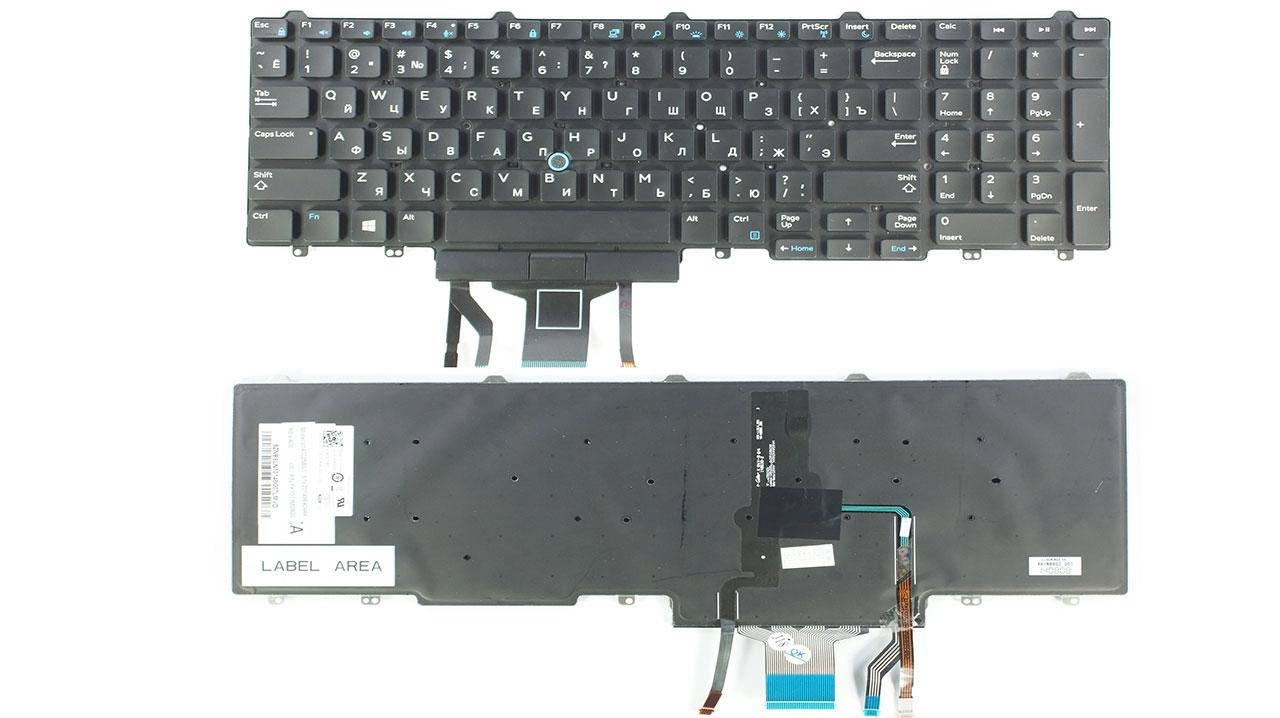 

Клавиатура для ноутбука Dell Precision 7510 с подсветкой клавиш, матовая (), Черный