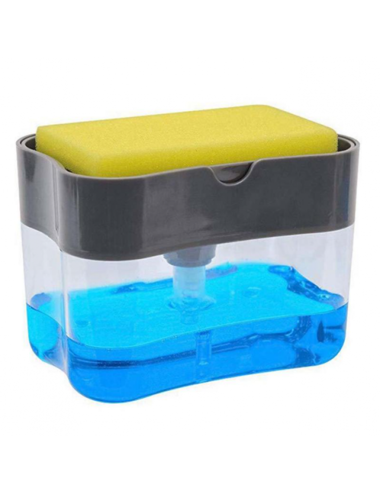 

Органайзер для мочалок с мыльницей и дозатором Soap Pump Sponge Caddy