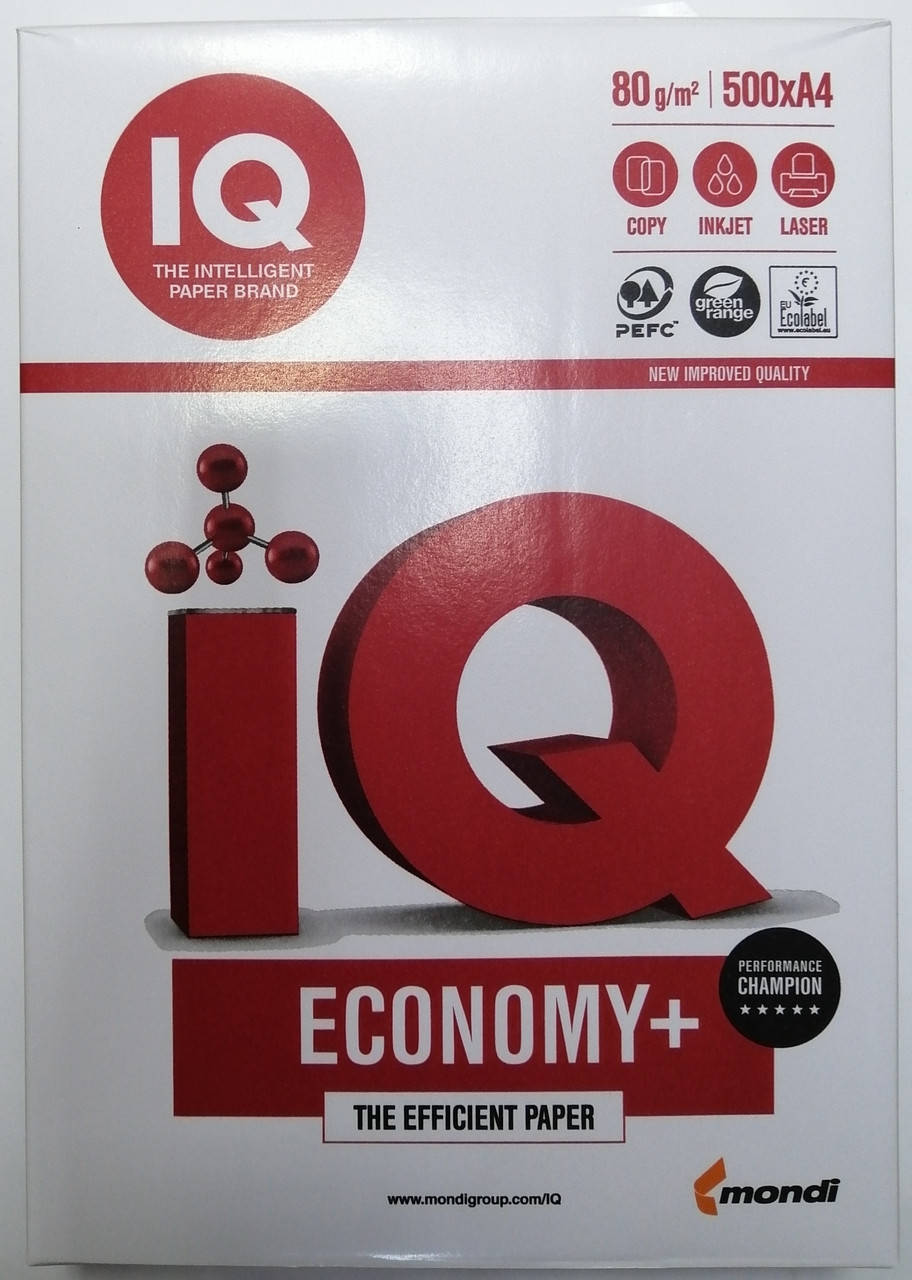

Бумага для принтера офисная А4 IQ Economy+, Белый