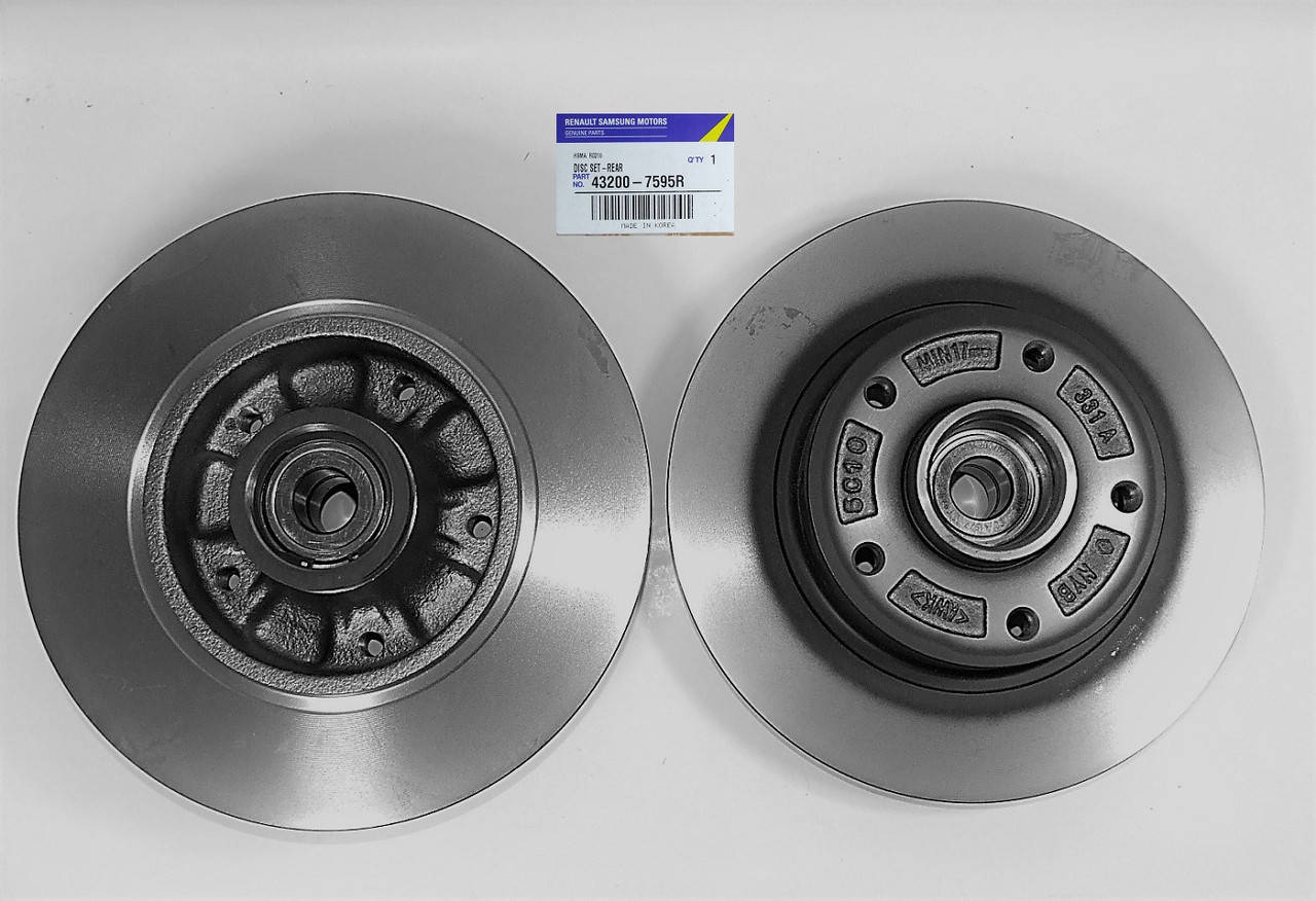 

Комплект задних дисков в сборе с подшипником Renault Megane 3 (Original 432007595R)