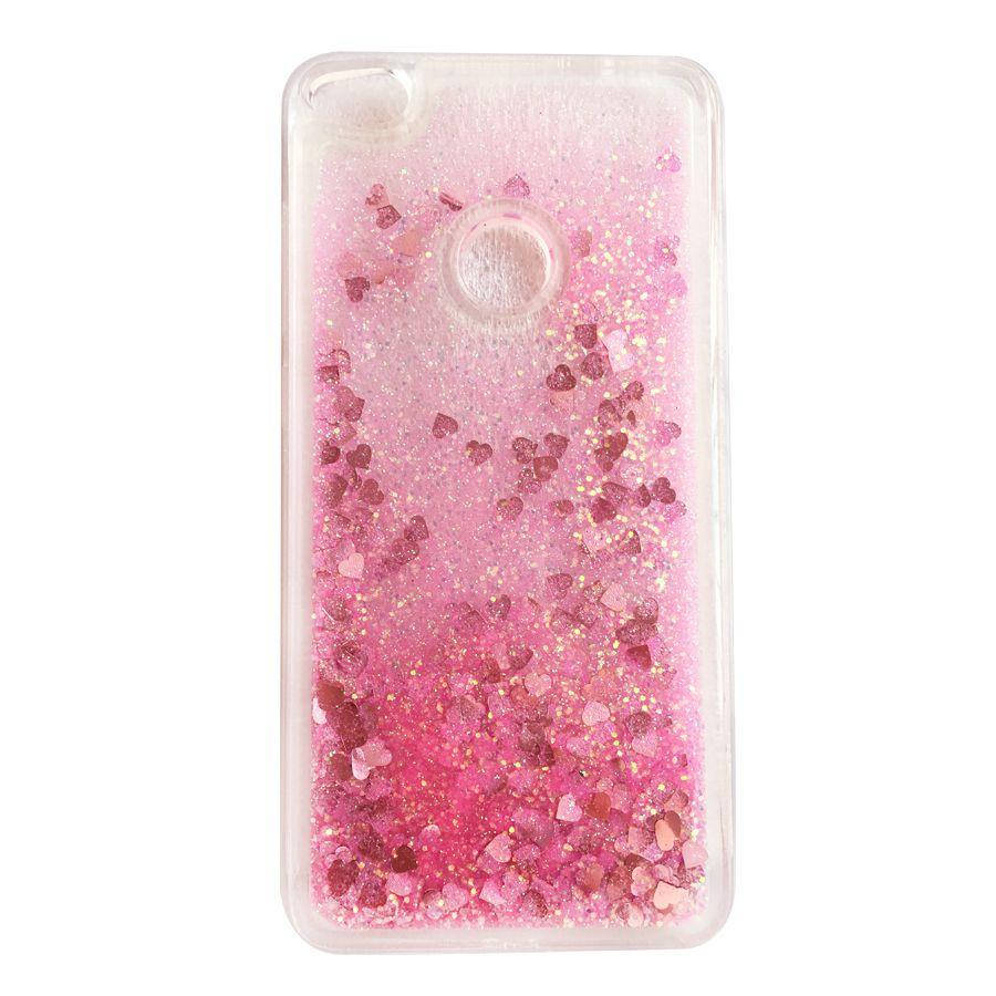 

Чехол Glitter для Huawei P8 lite 2017 / P9 lite 2017 Бампер Жидкий блеск Розовый