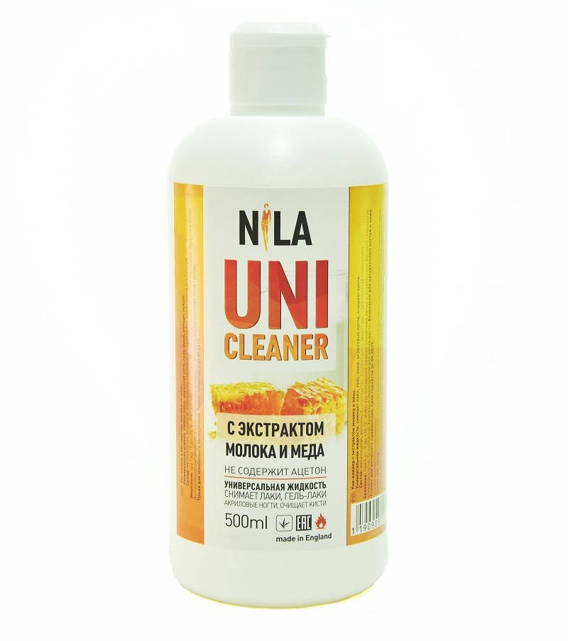 

Жидкость для снятия гель лака "Молоко и мед" Nila Uni-Cleaner 500 мл.